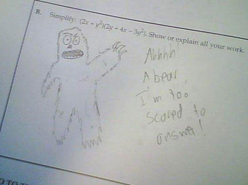 funny-test-answer-bear-scared