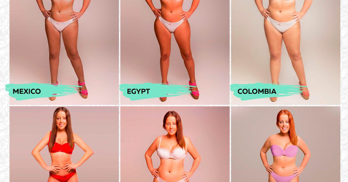 Woman’s Body Photoshopped to be ‘Beautiful’ in 18 Different Countries, Crazy Results!