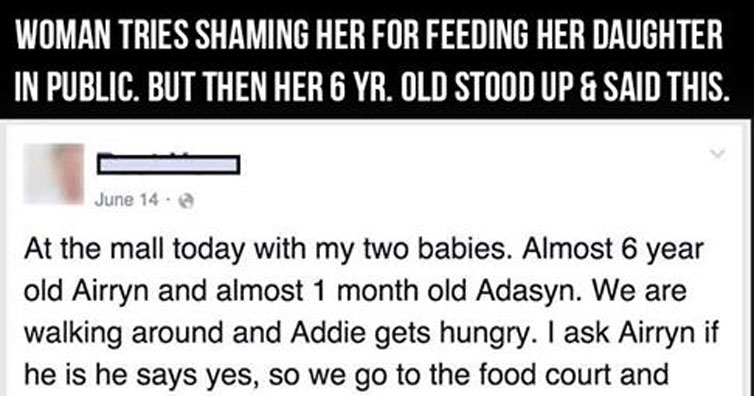 5-Year-Old Boy Stands Up For His Mom And Baby Sister In Public