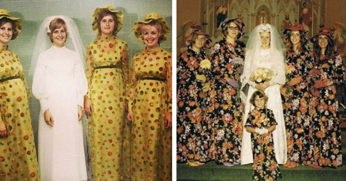 20 Of The Most ‘WTF!?’ Vintage Bridesmaids Dresses From Back In The Day!