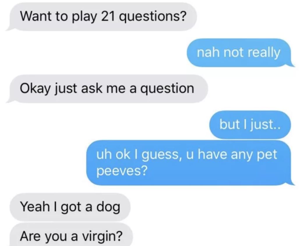Playing 21 questions with a girl