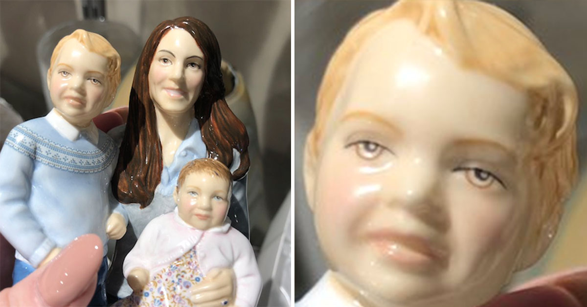 Statue Of Kate Middleton & Royal Children Causes Outrage For Being Ridiculously Creepy