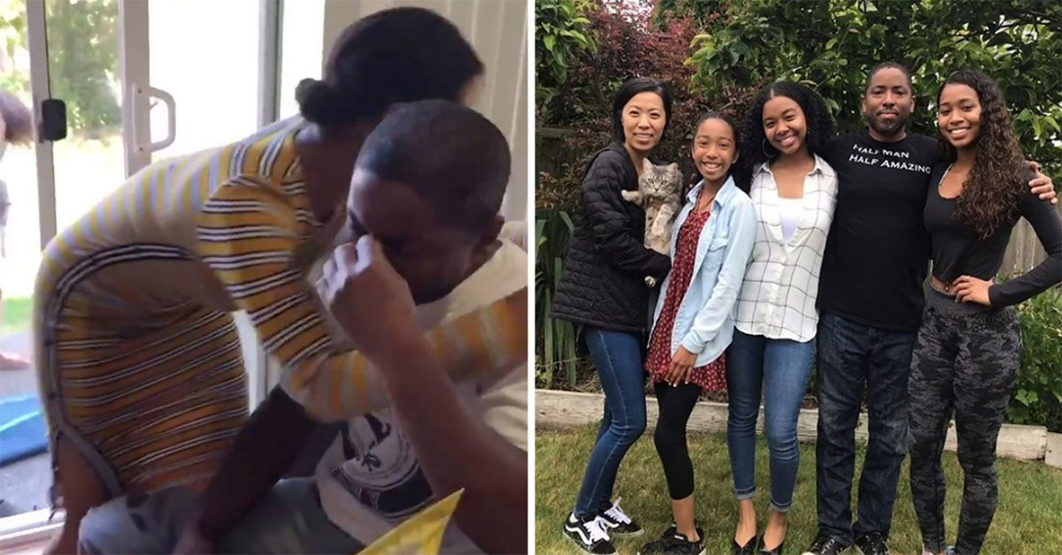 Sisters Surprise Stepdad With The Best Father’s Day Present Ever By Taking His Last Name